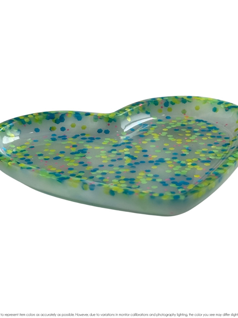 Confetti heart shaped trinket tray